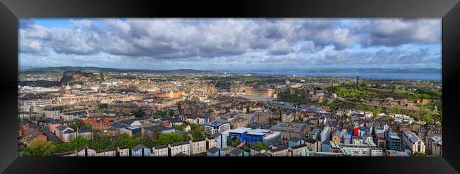 Panorama of Edinburgh City in Scotland Framed Print by Artur Bogacki