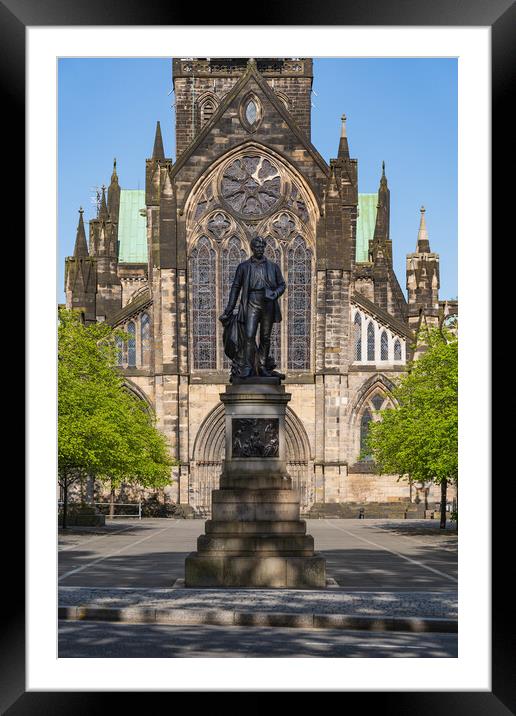 Glasgow Cathedral And David Livingstone Statue Framed Mounted Print by Artur Bogacki