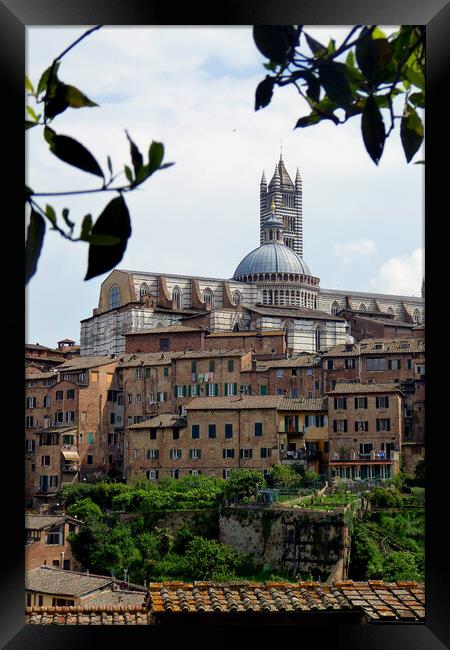 Siena Skyline Cityscape Tuscany Italy Framed Print by Andy Evans Photos