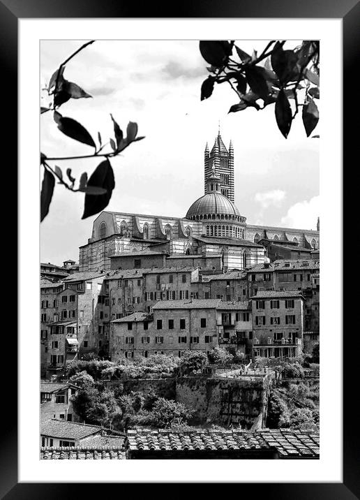 Siena Skyline Cityscape Tuscany Italy Framed Mounted Print by Andy Evans Photos