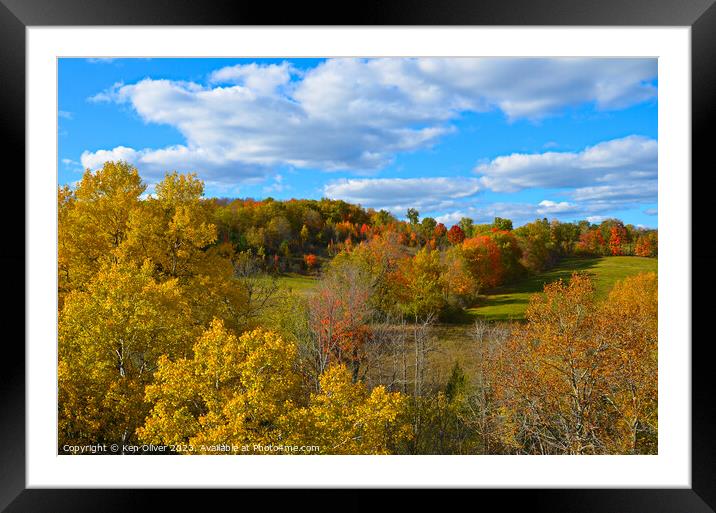 Brilliant Autumn Colors Framed Mounted Print by Ken Oliver
