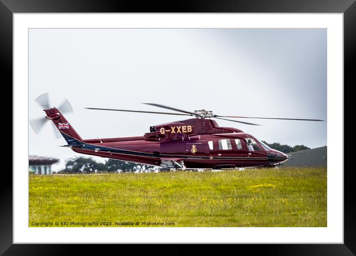 royal family helicopter Framed Mounted Print by KRJ Photography