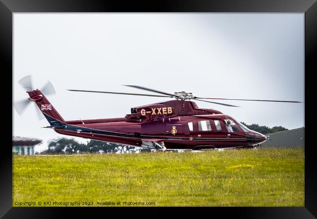 royal family helicopter Framed Print by KRJ Photography