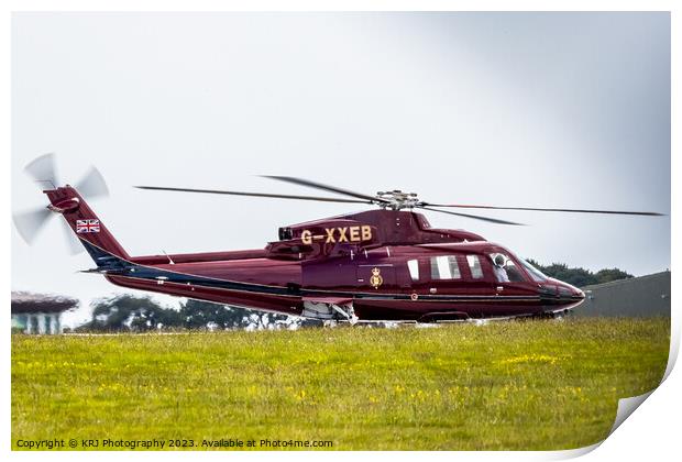 royal family helicopter Print by KRJ Photography
