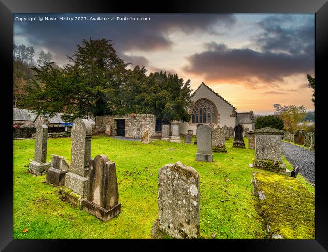 Fortingall Church and Yew, Perthshire  Framed Print by Navin Mistry