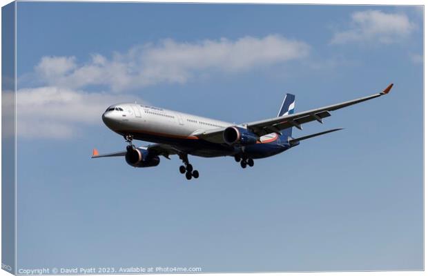 Aeroflot Airbus A330-343     Canvas Print by David Pyatt