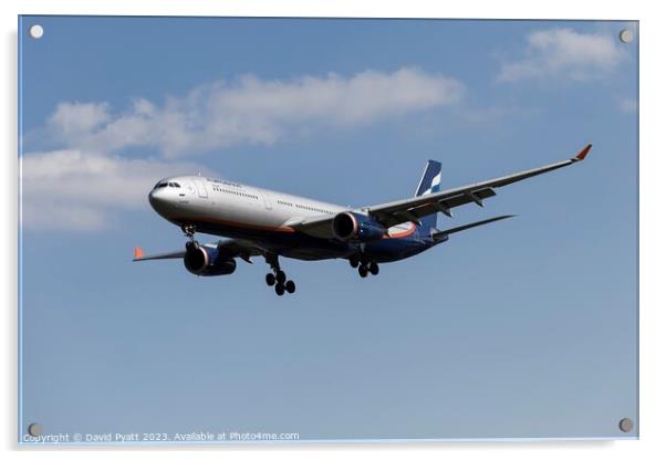 Aeroflot Airbus A330-343     Acrylic by David Pyatt