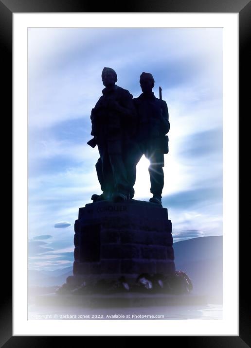 Commando Memorial Spean Bridge Scotland Framed Mounted Print by Barbara Jones