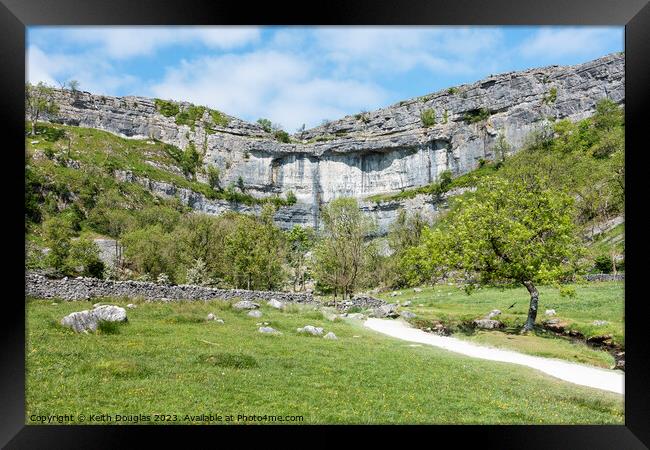 Malham Cove, Yorkshire Dales, England Framed Print by Keith Douglas