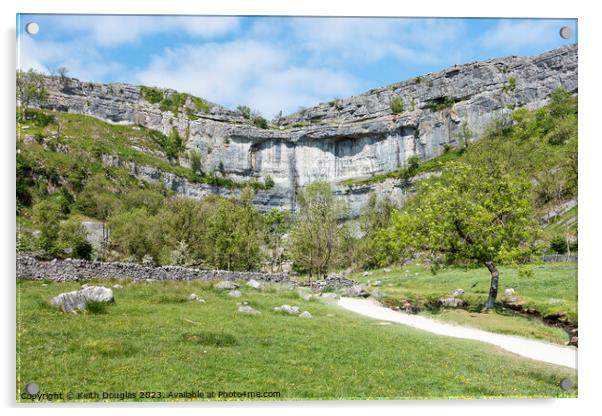 Malham Cove, Yorkshire Dales, England Acrylic by Keith Douglas