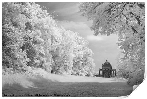 Temple of the Four Winds, Castle Howard, North Yor Print by Martin Williams
