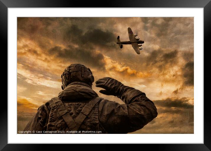 The Homecoming - Lancaster Bomber Framed Mounted Print by Cass Castagnoli