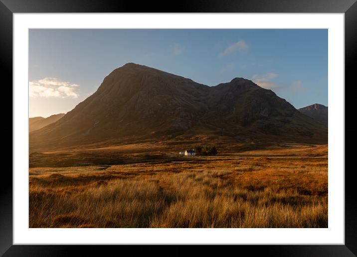 Lagangarbh hut Autumn sunrise Framed Mounted Print by Kevin Winter