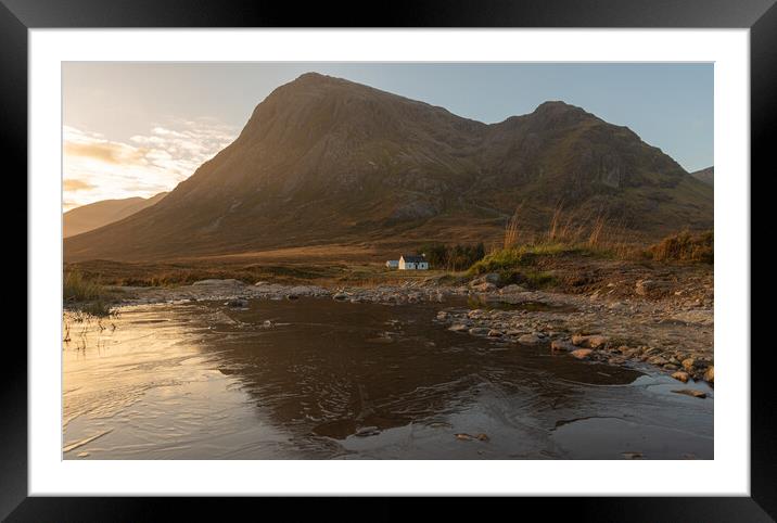 Lagangarbh hut icy morning Framed Mounted Print by Kevin Winter