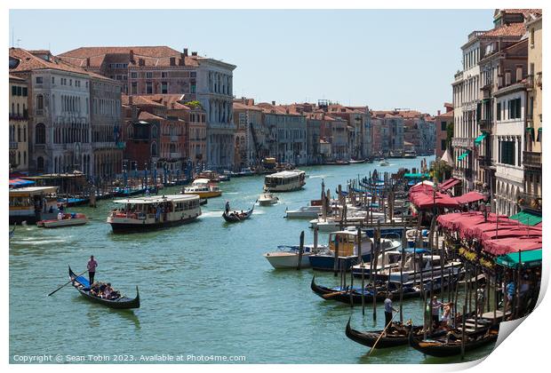 Grand Canal, Venice Print by Sean Tobin