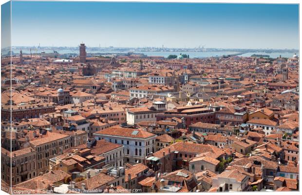 A view of Venice overlooking the mainland Canvas Print by Sean Tobin