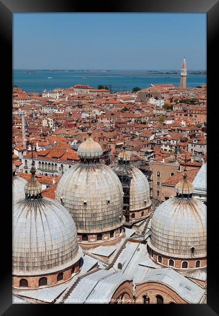 A view of Venice, Italy, from the Campanile Framed Print by Sean Tobin