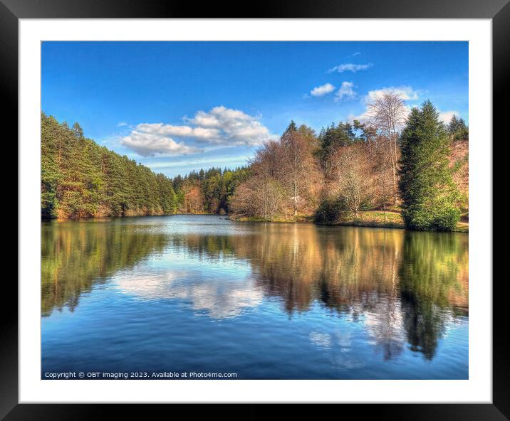 Reflections On A Fairy Tale Evergreen Loch Scottis Framed Mounted Print by OBT imaging