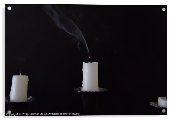 Candle Smoke 3A Acrylic by Philip Lehman