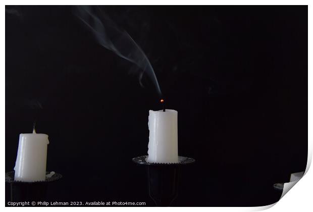 Candle Smoke 3A Print by Philip Lehman