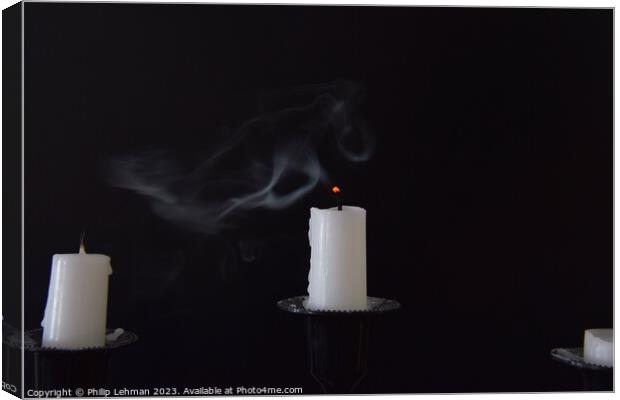 Candle Smoke 2A Canvas Print by Philip Lehman