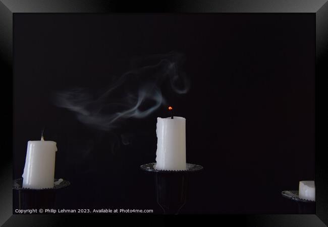 Candle Smoke 2A Framed Print by Philip Lehman