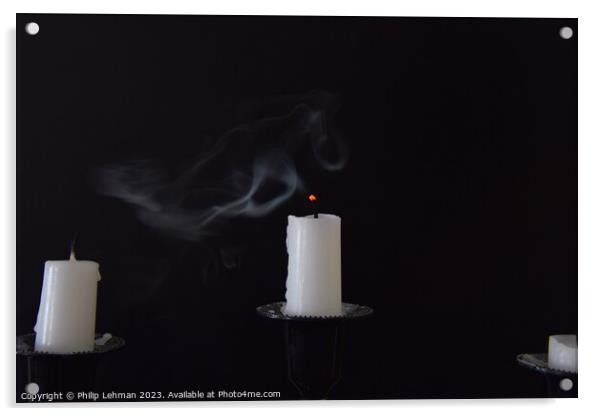 Candle Smoke 2A Acrylic by Philip Lehman