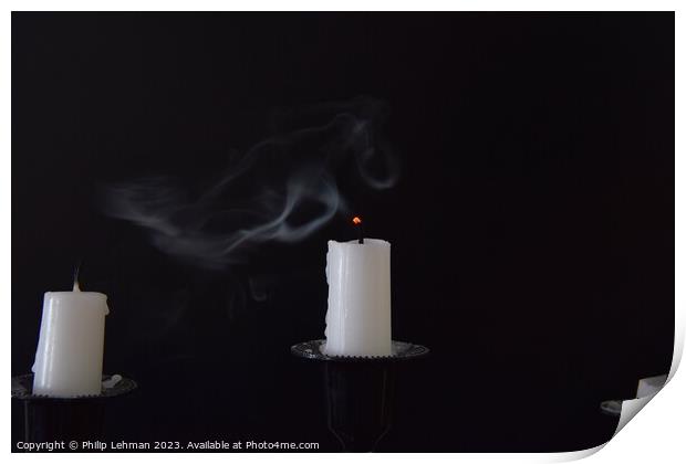 Candle Smoke 2A Print by Philip Lehman