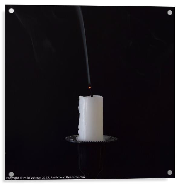 Candle Smoke 4A Acrylic by Philip Lehman
