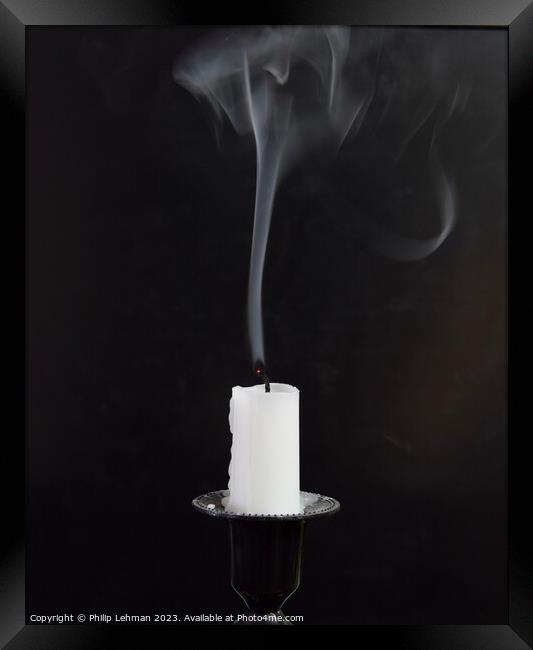 Candle Smoke 6A Framed Print by Philip Lehman