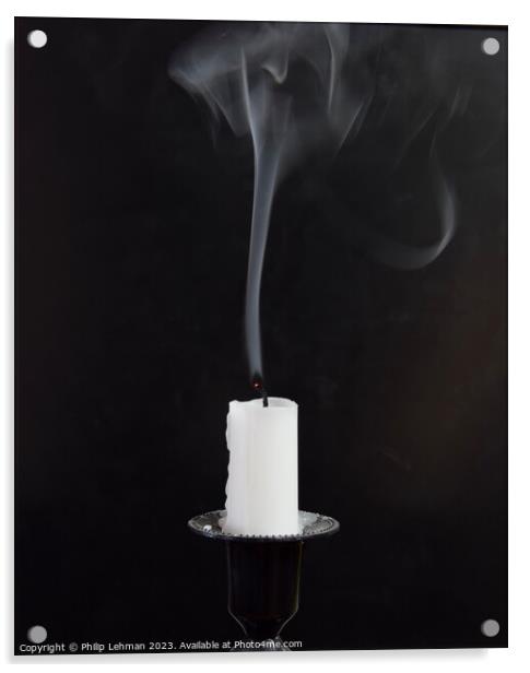 Candle Smoke 6A Acrylic by Philip Lehman