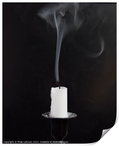 Candle Smoke 6A Print by Philip Lehman