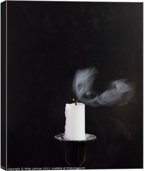 Candle Smoke 5A Canvas Print by Philip Lehman