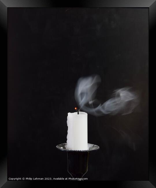 Candle Smoke 5A Framed Print by Philip Lehman