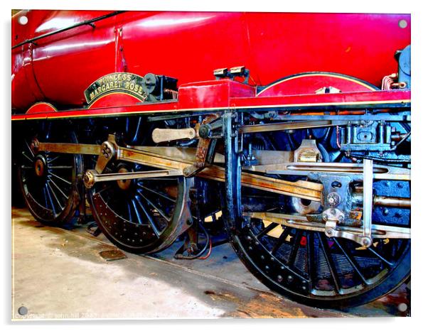 Princess Margaret Rose, Locomotive. Acrylic by john hill