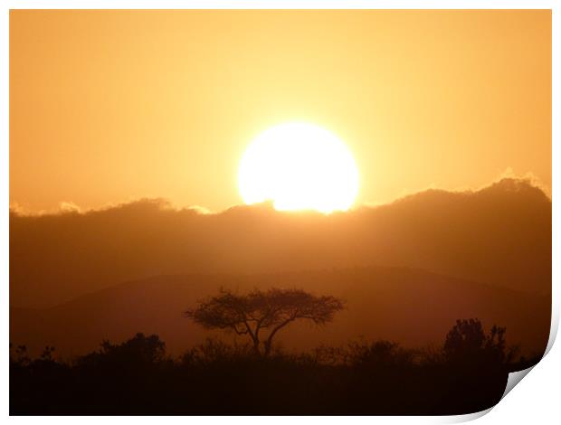Masai Mara Sunrise kenya Print by grant norton