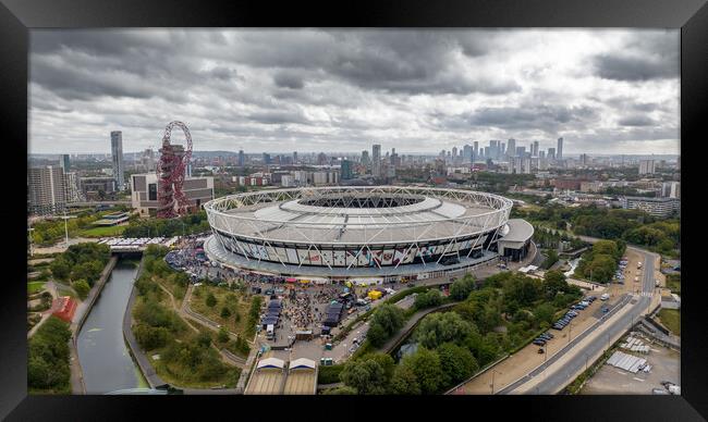West Ham Olympic Stadium Framed Print by Apollo Aerial Photography