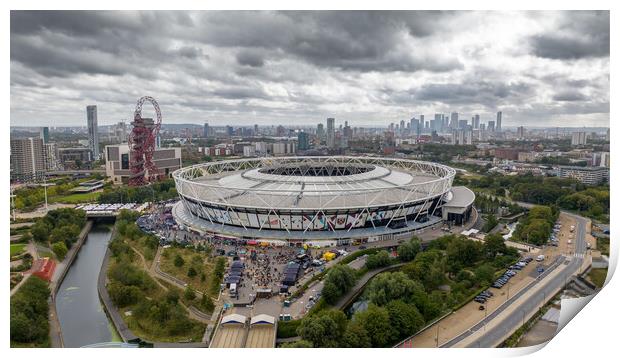West Ham Olympic Stadium Print by Apollo Aerial Photography