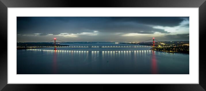 Bridge over the Humber  Framed Mounted Print by Apollo Aerial Photography