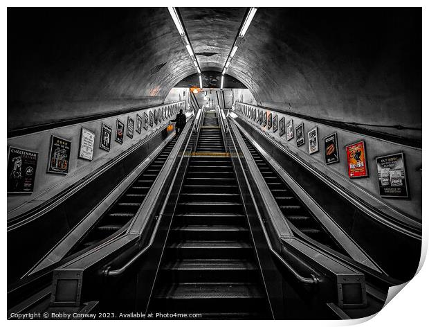London underground Print by Bobby Conway