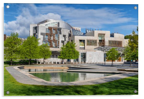 Scottish Parliament Building In Edinburgh Acrylic by Artur Bogacki