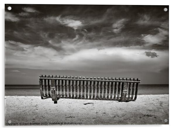 Beach Bench Acrylic by Dave Bowman
