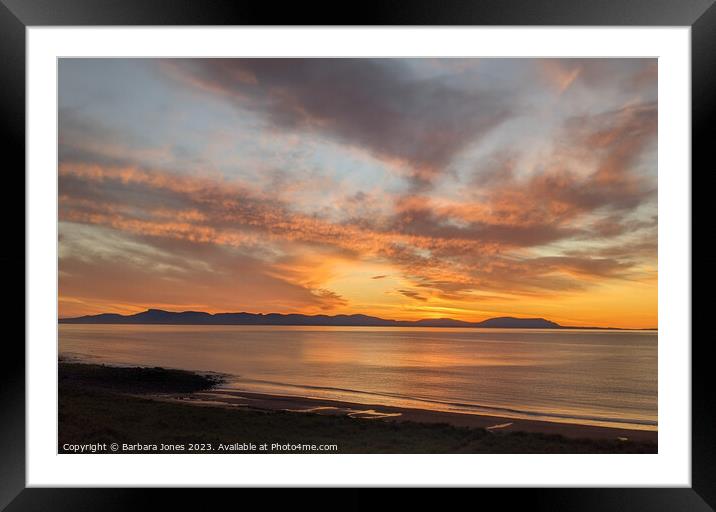 Isle of Skye at Sunset, Scotland. Framed Mounted Print by Barbara Jones