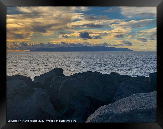 La Gomera from Tenerife Framed Print by Martin fenton