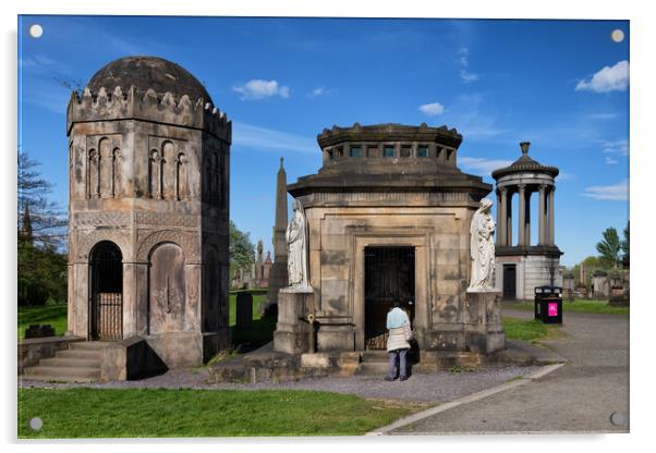 Mausoleums In Glasgow Necropolis Acrylic by Artur Bogacki