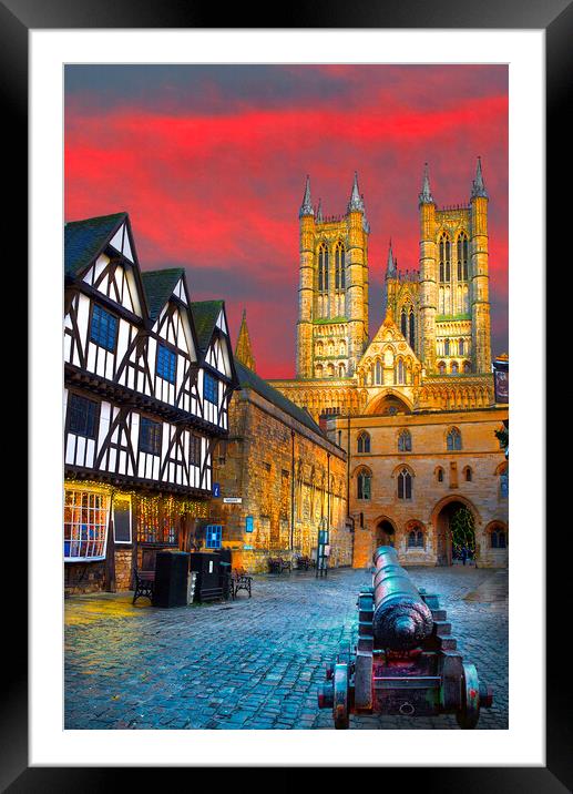 Lincoln Cathedral Sunset Framed Mounted Print by Alison Chambers