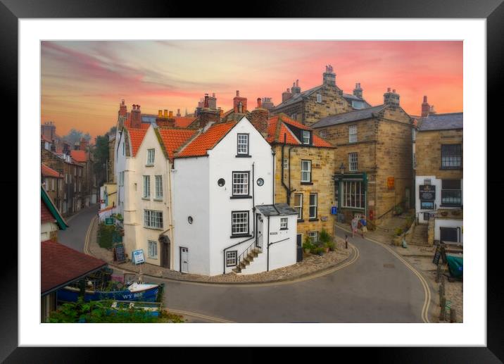 Robin Hoods Bay Framed Mounted Print by Alison Chambers