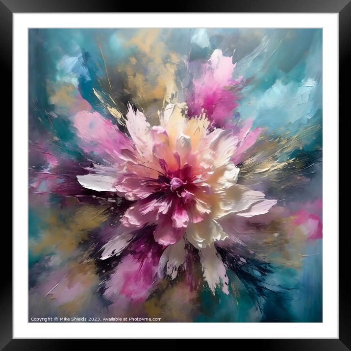 Pastel Floral Harmony Framed Mounted Print by Mike Shields