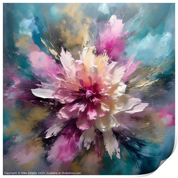 Pastel Floral Harmony Print by Mike Shields