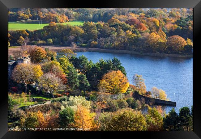 Autumn view of Duddingston Loch and Bawsinch wildl Framed Print by Arch White